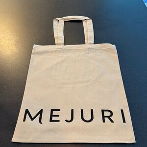 Mejuri Tan Canvas Tote with Black Logo